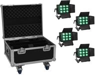 EUROLITE Set 4x LED CLS-9 QCL RGB/WW 9x7W + Case