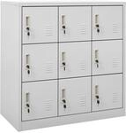 vidaXL Schlie&szlig;fachschrank Umkleideschrank Stahlschrank Metallschrank...
