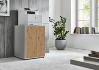 BMG M&ouml;bel Druckerschrank B&uuml;rokommode 74 cm hoch mit 2 T&uuml;ren, 3 Einlegeb&ouml;den,