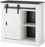 Aktenschrank B&uuml;roschrank in wei&szlig; Pinie und schwarz/anthrazit Ordnerschrank...