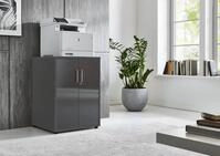 BMG M&ouml;bel Druckerschrank B&uuml;rokommode 74 cm hoch mit 2 T&uuml;ren, 3 Einlegeb&ouml;den,