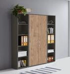 Aktenschrank in Anthrazit Gold Harbor Oak Office Edition abschlie&szlig;bar als
