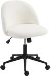 HOMCOM Schreibtischstuhl, H&ouml;henverstellbarer Drehstuhl, Bis 120 Kg, Creme 