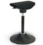 VERSEE Sitz-Stehstuhl V1703 aus Stoff, Schwarz, h&ouml;henverstellbar |...