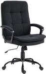 HOMCOM B&uuml;rostuhl Ergonomischer Schreibtischstuhl mit Armlehne Schwarz 