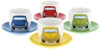BRISA VW Collection - K&auml;fer Espresso Tassen 4er Set Keramik | Volkswagen...