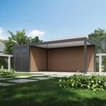 Weide WPC Wand f&uuml;r Carport 5,3 Meter 28 mm dick mit Verst&auml;rkungsstange |...