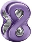 PANDORA Violettes Unendlichkeits Mini Charm aus Sterling-Silber mit Emaille,...
