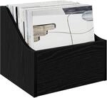 vidaXL LP Plattenbox Schwarz Eichen-Optik 37 x 33 x 32 cm | Holzwerkstoff sorgt...