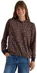 Cecil Damen 3018001 Sweatshirt mit Kapuze und Leo-Muster (1er Pack)