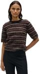 OPUS Kurzarmpullover Damen | Streifenmuster, Flauschige Struktur,...