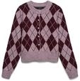 VERO Moda Damen Vmhalo Ls O-Neck Argyle Cardigan Boo Vmhalo Ls O-Neck Argyle Cardigan