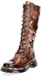 Laura Vita Damen Stiefel Fl&uuml;gelkappe Blumenmuster Ornamente INCASO 50