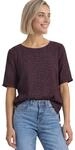 Damen T-Shirt mit Rundhals und Strukturmix