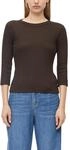 s.Oliver Damen T-Shirt &ndash; Slim Fit, 3/4-&Auml;rmel, Rundhalsausschnitt