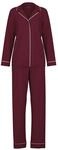 CALIDA Night Lovers Pyjama Damen | durchgekn&ouml;pfter Schlafanzug, weiche