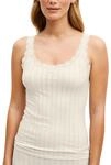 CALIDA Etude Toujours Tank Top Damen | edle Nadelstreifen-Optik, zarte Spitze und
