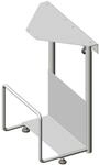 CPU-Halter V60 340 x 515 x 155 mm, Stahl wei&szlig;aluminium RAL 9006 matt