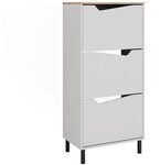 Vicco Schuhkipper Marelle, Wei&szlig;/Artisan, 60 x 129.5 cm | mit 3 F&auml;chern, zur