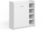 Vicco Schuhschrank Moritz, Wei&szlig;, 83 x 91.4 cm | mit 2 T&uuml;ren, zur Aufbewahrung...