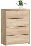 AKORD Schuhschrank mit 4 Schuhregalen und 4 Klappt&uuml;ren | Schuhkipper |...