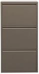 Kare Design Schuhschrank Caruso, Taupe, 104x50x15 cm, Schuhkipper, Schuhablage, mit 3