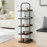 [en.casa] Schuhregal schmal Poytya mit 5 Ebenen Metall 119 x 34 x 32 cm...