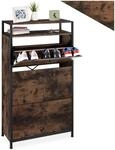 tectake&reg; Industrial Schuhschrank mit 3 Klappen, 130 x 61 x 32 cm, Schuhregal...