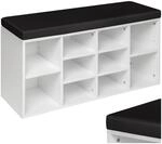 tectake&reg; Schuhschrank mit Sitzbank, Schuhregal, Sitzbank mit Stauraum f&uuml;r 10...