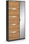 Vicco Schuhkipper Luca, Anthrazit/Goldkraft Eiche, 90 x 180.5 cm mit 5...