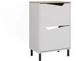 Vicco Schuhkipper Marelle, Wei&szlig;/Artisan, 60 x 91.6 cm | mit 2 F&auml;chern, zur