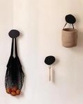 Metallbude Wandhaken Lou - 3er Set Organisch/Schwarz - Minimalistische...