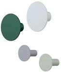 blomus Wandhaken -PONTO- | 4er Set runde Garderobenhaken aus Stahl | Design