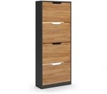 Vicco Schuhkipper Luca, Anthrazit/Goldkraft Eiche, 59 x 146 cm mit 4...