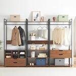 [en.casa] Garderobenst&auml;nder 3er Set Larem Kleiderst&auml;nder mit Metallgestell 4