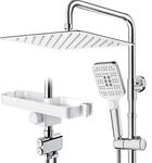 Rainsworth Duschsystem mit Ablage Chrom - 30 X 30 cm eckig Regendusche und 3