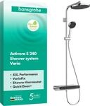hansgrohe Activera S - wassersparendes Duschsystem (EcoSmart) mit Thermostat,
