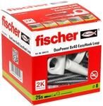 fischer 564173 Loop, Set aus 25 &Ouml;senhaken-Schrauben und DuoPower 8 x 40 D&uuml;beln,