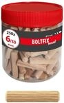 TOX Holzd&uuml;bel Boltfix Wood 6/30, 250 Stk. | F&uuml;r zuverl&auml;ssige Holzverbindungen,