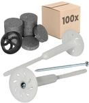PROTEKTOR 100x Vormontierte D&auml;mmstoff-Schraubd&uuml;bel &Oslash;8 x 260mm | WDVS D&uuml;bel...