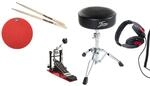MUSIC STORE E-Drum Zubeh&ouml;r Pack 3, Einzelpedal, Drumhocker, HiFi Kopfh&ouml;rer,