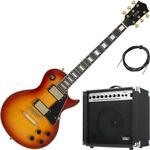 Rocktile Pro L-200OHB E-Gitarre Set &ndash; Single Cut in Orange Honey Burst mit