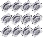 Oktaplex 12er Set Lyon Einbaustrahler LED Modul stufenlos dimmbar 5W | 3000K