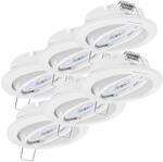 Oktaplex 6x Dijon Einbaustrahler LED 230V dimmbar Schwenkbar ultra flach | 35mm