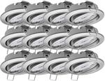 Oktaplex 12er Set Dijon LED Deckenspots 230V schwenkbar 35mm Einbautiefe |...