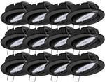 Oktaplex 12er Set Dijon Einbaustrahler LED 230V schwenkbar ultra flach 35mm 