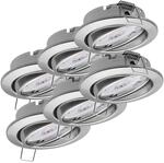 Oktaplex 6x Dijon Einbaustrahler LED 230V dimmbar Schwenkbar ultra flach | 35mm