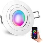 SSC-LUXon RF-2 Smart Einbauleuchte rund wei&szlig; GU10 RGB WLAN dimmbar flach |...