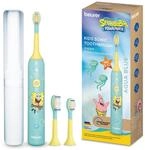 Beurer SC 11 Aqua Blue SpongeBob elektrische Zahnb&uuml;rste Kinder, sehr leise | Inkl. 2