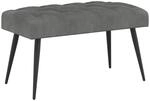 vidaXL Bank mit Knopfheftung Dunkelgrau 80 x 40 x 46 cm Samt